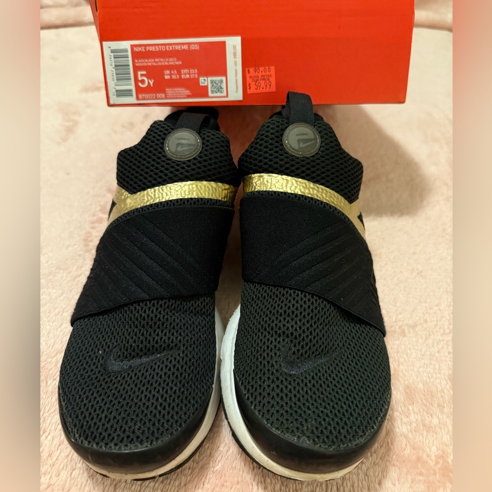 Nike Presto Extreme Black with Gold Accents